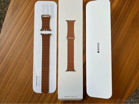 Apple Watch kožený řeminek originální hnědý. - 2