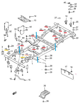 Silentbloky mezi rám a karoserii Na Suzuki samurai - 2