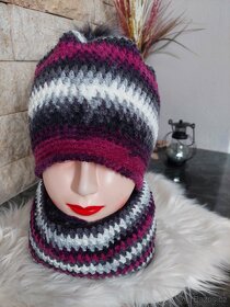 Čepice se šálovým tunelem - 2