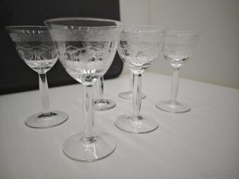 Staré, broušené skleničky, panáky - 2