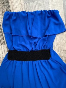 Luxusní modré šaty vel.38/M - 2
