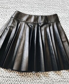 Zara koženková skládana midi plisovana sukně nové - 2