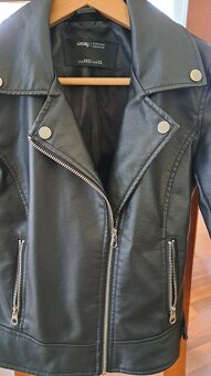 Koženková biker bunda, vel. 32 / XXS - 2