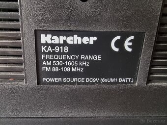 Prodám retro radio dvojče KARCHER typ KA-918 viz foto. - 2