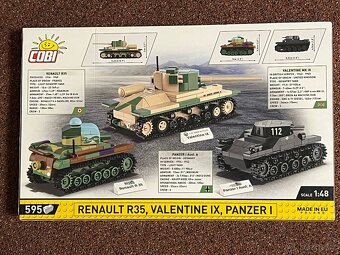 NOVÉ COBI 2740 TANKY Renault R35,Valentine IX, Panzer I - 2
