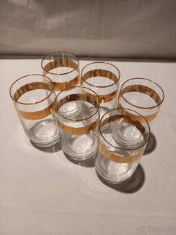 Pozlacené skleničky - 6 ks /cena sada/. - 2