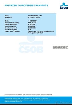 Vstupenka na koncert AC/DC za 2000kč - 2