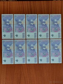 1000 Kč s přítiskem ČNB UNC R95 - 2
