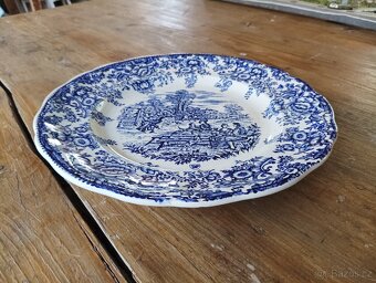 STARÝ FAJÁNS KAMENINOVÝ TALÍŘ FAIENCERIE DE GIEN BP FRANCIE - 2