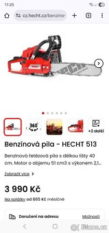 Motorová pila hecht 513 nová jen rozbalena - 2