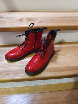 Kotníčkové červené boty 39 - 2
