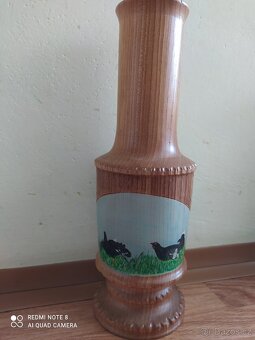 retro dřevěná váza - 2