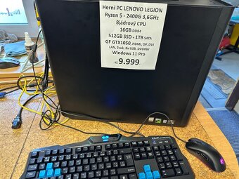 Herní PC Ryzen 5 - 16GB RAM SSD 512GB + GTX1050, Windows11 - 2