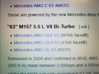 MOTOR MERCEDES AMG C63 M157 4MATIC 5.5 V8 BITURBO NA DÍLY - 2