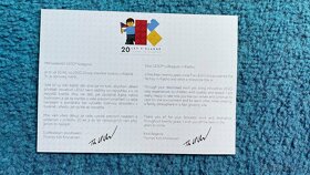LEGO karta 20 let v Kladně Nové nepoužité - 2