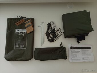 Bivakovací plachta DD Hammocks 3x3m, lesní zelená - 2