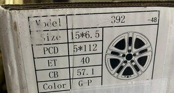Nová ALU kola ULTIMATE 392 antracit, 5x112x57,1 ET40, 15" - 2