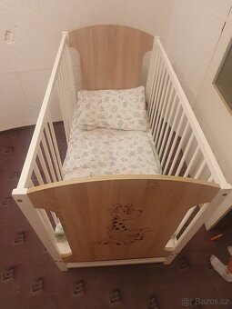 Dětská postýlka s matrací, peřinkou , polštářkem, povlečenim - 2