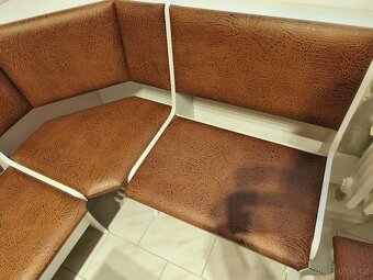 Rohová jídelní lavice-set s 2x úložným prostorem jako nové - 2