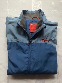 Šusťáková bunda modrá - na zip, zn. Swix = 85 Kč - 2