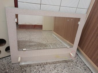 RETRO KOUPELNOVÉ ZRCADLO S POLIČKOU - 2