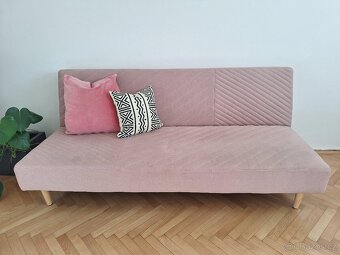 Růžová rozkládací pohovka Claudia z Bonami - 2