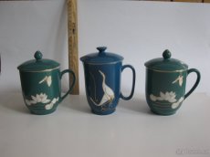 Grogovka,Růžové hrníčky 4ks na chalupu s pokličkou" "a ret - 2