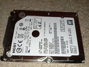 HDD disk 1TB, 2,5", minimálně používaný, otestován - 2