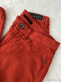 Sisley - dáms. cihlové skinny džíny – vel. 28; S? - 2