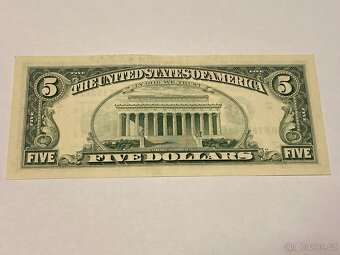 USA - Bankovka 5 Dollars 1995 - Serie B - 2