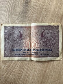 Papírová bankovka 10 Kč r. 1927, S. N 197, z oběhu - 2
