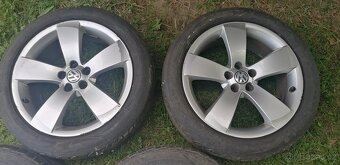 Alu kola 5x100 r17 originál Škoda 205/50 R17 - 2