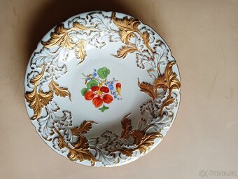 Míšenský hluboký porcelánový talíř dekorativní - 2