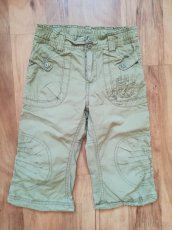 Dívčí khaki zelené letní kraťase - 3/4, H&M 116 - 2