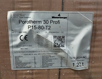 Porotherm 30 Profi P15 - 9 palet - 2