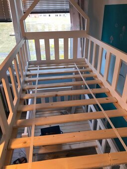 Dětská patrová domečková postel AURÉLIE s šuplíky - 2