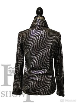 Westernová show halenka S - Vlnky černá - 2