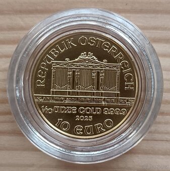 Zlatá investiční mince 1/10 oz Wiener Phillharmoniker 2025 - 2