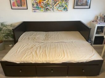ROZKLÁDACÍ POSTEL IKEA HEMNES S MATRACEMI - 2