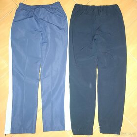 Zateplené a šusťákové kalhoty, vel. 145-155 - 2