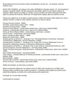 nové, nerozdělané PC hry ve folii, levně + HRY ZDARMA - 2