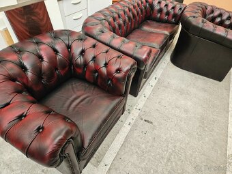CHESTERFIELD ŠTÝL 3+1+1+UŠÁK KRESLO - 2