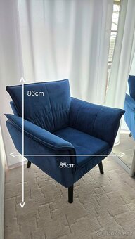 Křeslo jako nové - samet - 2
