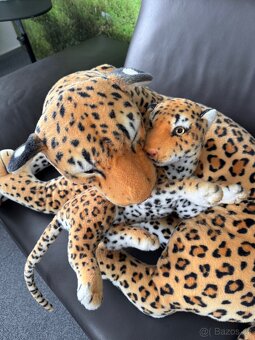 Plyšová leopardí rodinka maxi rozměr cca 75x60cm - 2