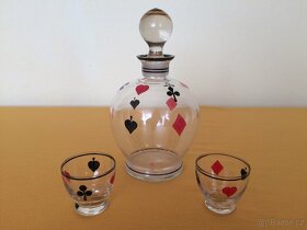 SKLENĚNÁ KARAFA + 2 SKLENIČKY - 2