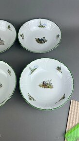 Sada misek na polévku, myslivecký porcelán - 2