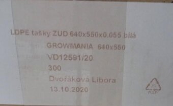 Nová velká Igelitová taška pevná - rozměr 62cm x 55 cm - 2