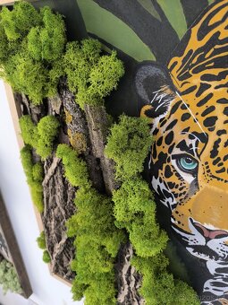 Mechový obraz leopard - 2