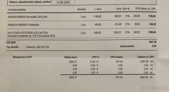 Akumulátorová tlaková myčka HECHT 3025 + nabíječka a baterie - 2