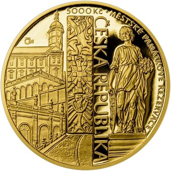 Zlatá mince ČNB 5000 Kč Město Mikulov 2022 - PROOF - 2